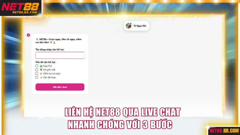 Nhận hỗ trợ qua live chat nhanh chóng chỉ với 3 bước
