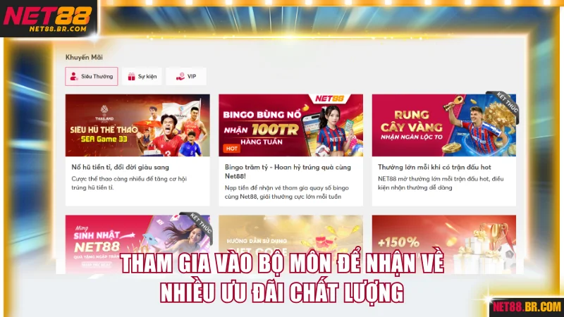 Tham gia vào bộ môn để nhận về nhiều ưu đãi chất lượng